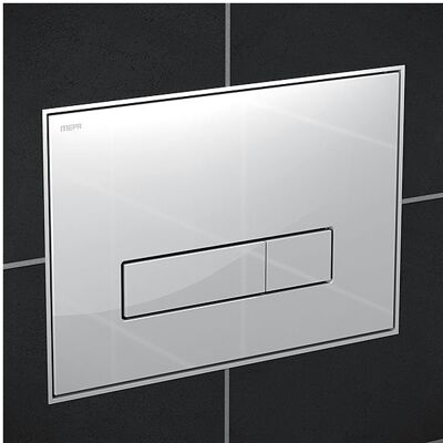 Mepa Orbit Betätigungsplatte 421844 Glas weiß, 2-Mengenspülung Mepa Orbit Betätigungsplatte 421844 Glas weiß, 2-Mengenspülung