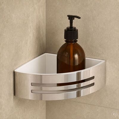 AquaCraft 400 Eckduschkorb 40000100-00 Einsatz weiß herausnehmbar, chrom AquaCraft 400 Eckduschkorb 40000100-00 Einsatz weiß herausnehmbar, chrom