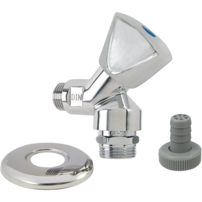AquaCraft Geräteschrägsitzventil Haubengriff 1/2" YRBA61001000122 Geräteanschlussventil, mit Tülle & Rosette, Chrom AquaCraft Geräteschrägsitzventil Haubengriff 1/2" YRBA61001000122 Geräteanschlussventil, mit Tülle & Rosette, Chrom