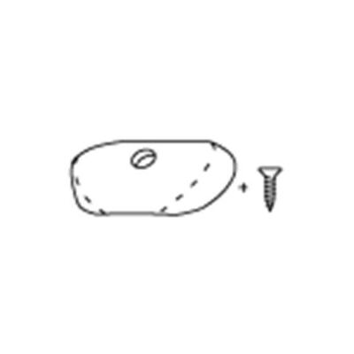 Pressalit A9003 Sitzring-Puffer - Oval, Grau, mit Schraube Pressalit A9003 Sitzring-Puffer - Oval, Grau, mit Schraube