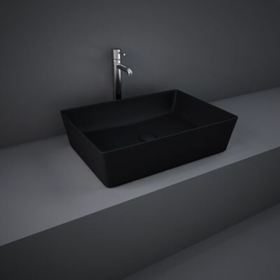 RAK Feeling Rechteckiges Aufsatzbecken FEECT5000504A, schwarz matt - Waschbecken RAK Feeling Rechteckiges Aufsatzbecken FEECT5000504A, schwarz matt - Waschbecken