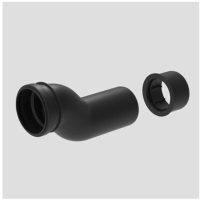 Eisenberg Sanit WC-Anschlussbogen 5893600000 etagiert um 50 mm, schwarz, DN 90/100 Eisenberg Sanit WC-Anschlussbogen 5893600000 etagiert um 50 mm, schwarz, DN 90/100