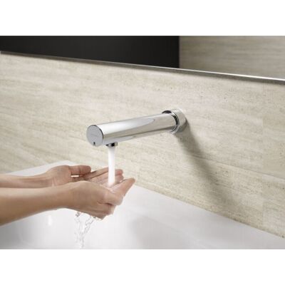 Schell Modus e Infrarot-Wandauslauf-Armatur 019530699 Ausladung 187 mm, HD-K, Batteriefach 6 V, verchromt Schell Modus e Infrarot-Wandauslauf-Armatur 019530699 Ausladung 187 mm, HD-K, Batteriefach 6 V, verchromt