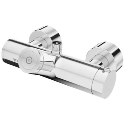 Schell Vitus Brause-Thermostat 016090699 CVD, Batteriebetrieb, verchromt, Duschanschluss oben, thermische Desinfektion Schell Vitus Brause-Thermostat 016090699 CVD, Batteriebetrieb, verchromt, Duschanschluss oben, thermische Desinfektion