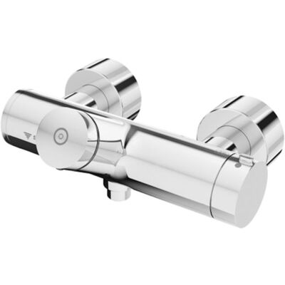 Schell Vitus Brause-Selbstschlussthermostat 016100699 Duschanschluss unten, AP, Mischwasser, verchromt Schell Vitus Brause-Selbstschlussthermostat 016100699 Duschanschluss unten, AP, Mischwasser, verchromt