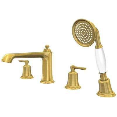 Steinberg Brushed Gold Badewannenmischer - 4-Loch, 205mm Ausladung - Wannenmontage Steinberg Brushed Gold Badewannenmischer - 4-Loch, 205mm Ausladung - Wannenmontage