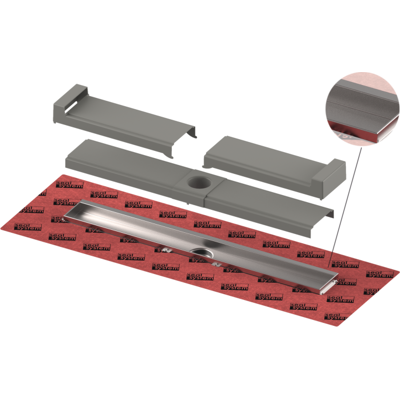TECE TECEdrainline Evo Duschrinne 800 mm 600803 mit Wandfliesenauflage, Seal System Dichtmanschette TECE TECEdrainline Evo Duschrinne 800 mm 600803 mit Wandfliesenauflage, Seal System Dichtmanschette