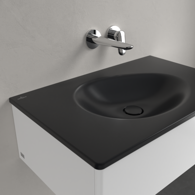 Villeroy & Boch Antao Wandwaschtisch Rechteckig Schwarz TitanCeram Villeroy & Boch Antao Wandwaschtisch Rechteckig Schwarz TitanCeram