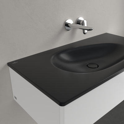 Villeroy & Boch Antao Waschbecken - Rechteck, Schwarz CeramicPlus Villeroy & Boch Antao Waschbecken - Rechteck, Schwarz CeramicPlus