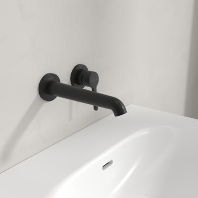 Villeroy und Boch Skyla Waschtischarmatur TVW116001000K5 ohne Ablaufgarnitur, Schwarz Matt Villeroy und Boch Skyla Waschtischarmatur TVW116001000K5 ohne Ablaufgarnitur, Schwarz Matt