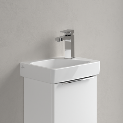 Villeroy und Boch Architectura Handwaschbecken 43863701 36x26cm, Becken links, 1 Hahnloch, ohne Überlauf, weiß Villeroy und Boch Architectura Handwaschbecken 43863701 36x26cm, Becken links, 1 Hahnloch, ohne Überlauf, weiß