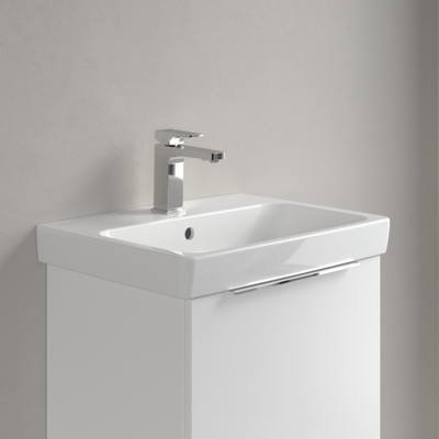 Villeroy und Boch Architectura Waschbecken 4A8755R1 55x42cm, 1 Hahnloch, mit Überlauf, weiß C-plus Villeroy und Boch Architectura Waschbecken 4A8755R1 55x42cm, 1 Hahnloch, mit Überlauf, weiß C-plus