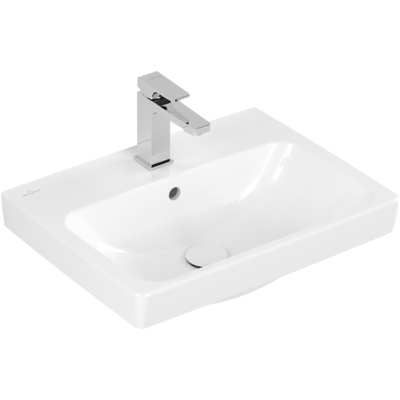 Villeroy und Boch Architectura Waschtisch 4A8755T2 55x42cm, 1 Hahnloch, mit Überlauf, weiß AntiBac C-plus Villeroy und Boch Architectura Waschtisch 4A8755T2 55x42cm, 1 Hahnloch, mit Überlauf, weiß AntiBac C-plus