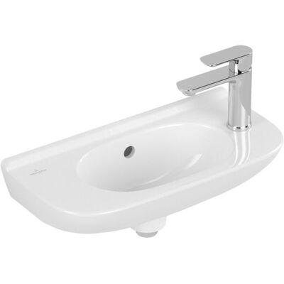 Villeroy und Boch Villeroy & Boch O.Novo Compact Waschbecken 53615401 50 x 25 cm, mit Überlauf, Hahnloch links Villeroy und Boch Villeroy & Boch O.Novo Compact Waschbecken 53615401 50 x 25 cm, mit Überlauf, Hahnloch links