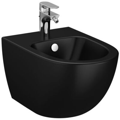 Vitra Sento Wand-Bidet - Oval, Schwarz Matt, 36,5x54cm Vitra Sento Wand-Bidet - Oval, Schwarz Matt, 36,5x54cm