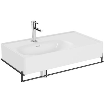 Vitra Equal Waschtisch-Set - 80cm, Weiß Hochglanz, Mit Handtuchhalter Vitra Equal Waschtisch-Set - 80cm, Weiß Hochglanz, Mit Handtuchhalter