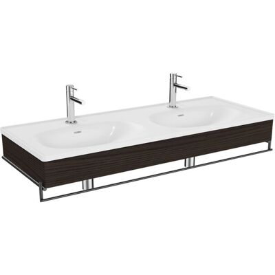 Vitra Doppelwaschtisch-Set mit Holzblende - Doppel Waschtisch Vitra Doppelwaschtisch-Set mit Holzblende - Doppel Waschtisch