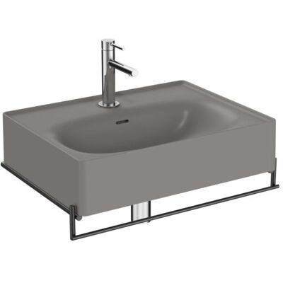 Vitra Equal Waschtisch-Set 66052 mit 60cm Waschbecken - Mittelhahn, Matt Steingrau Vitra Equal Waschtisch-Set 66052 mit 60cm Waschbecken - Mittelhahn, Matt Steingrau