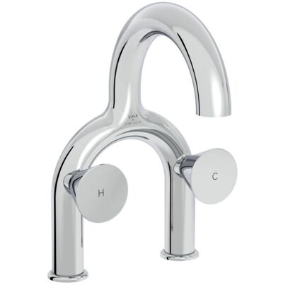 Vitra Liquid Wasserhahn - 175mm Ausladung - Zweihand - Chrom Vitra Liquid Wasserhahn - 175mm Ausladung - Zweihand - Chrom