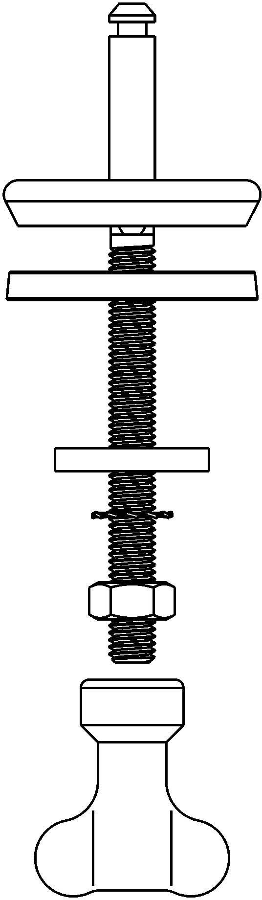 Pagette Pagette Nova Befestigung 792900100 Edelstahl, Unterteil abnehmbar