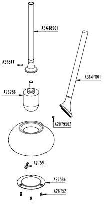 Vitra Istanbul Ersatzbürste A3648801 für WC-Bürstengarnitur