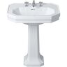 Duravit Serie 1930 Waschtisch 04387000001 mit Überlauf, 1 Hahnloch, weiss Wondergliss