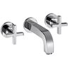 Hansgrohe 3-Loch Waschtischarmatur Axor Citterio Unterputz, Wandmontage, Auslauf kurz, chrom