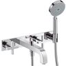 Hansgrohe Wannen Armatur Axor Citterio 39441000 Unterputz, Kreuzgriffe, mit Platte, chrom 3-Loch