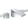 Hansgrohe Axor Edge 3-Loch-Waschtischarmatur 46061000 chrom, Diamantschliff, Unterputz, Wandmontage, Ausladung 190mm