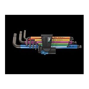 Wera Winkelschlüsselsatz 05022210001 950/9 Hex-Plus Multicolour HF1, metrisch, BlackLaser, mit Haltefunktion, 9-teilig