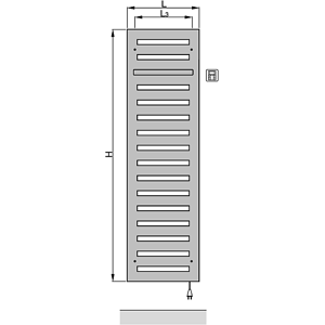 Zehnder Metropolitan Bar Elektroheizkörper - Wandmontage, 1225x500mm Zehnder Metropolitan Bar Elektroheizkörper - Wandmontage, 1225x500mm