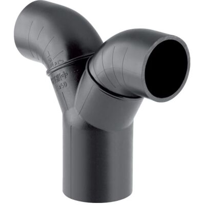 Geberit Pe Doppelanschlussbogen 365472161 DN 70/56, 90Grad, PE-HD, für Manschette Geberit Pe Doppelanschlussbogen 365472161 DN 70/56, 90Grad, PE-HD, für Manschette
