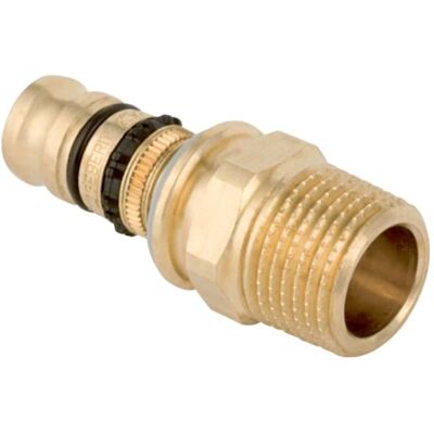 Geberit Mepla Übergang - 602535005 - Messing, 20mm x 1/2" - Rohrverbindung Geberit Mepla Übergang - 602535005 - Messing, 20mm x 1/2" - Rohrverbindung