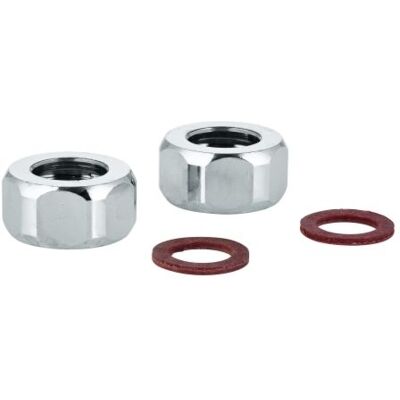 Grohe Anschlussmutter 12902 1290200M 2 Stück chrom 1/2"x1 Grohe Anschlussmutter 12902 1290200M 2 Stück chrom 1/2"x1
