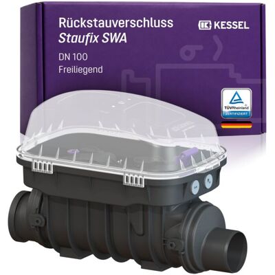 KESSEL Rückstauverschluss Staufix SWA DN 100 73100.10 für fäkalienfreies Abwasser, freiliegende Montage, 2 mechanische Rückstauklappen, handverriegelbarer Notverschluss, EN 13564 KESSEL Rückstauverschluss Staufix SWA DN 100 73100.10 für fäkalienfreies Abwasser, freiliegende Montage, 2 mechanische Rückstauklappen, handverriegelbarer Notverschluss, EN 13564