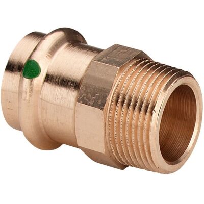 Viega Sanpress Übergangsstück 106508 28 mm x R 1, Siliziumbronze, SC-Contur, Mehrkant Viega Sanpress Übergangsstück 106508 28 mm x R 1, Siliziumbronze, SC-Contur, Mehrkant