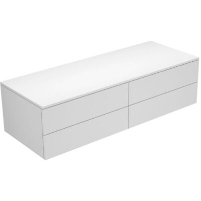 Keuco Edition 400 Sideboard - Weiß Hochglanz / Cashmere Glas - 4 Auszüge Keuco Edition 400 Sideboard - Weiß Hochglanz / Cashmere Glas - 4 Auszüge