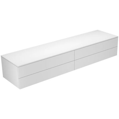 Keuco Edition 400 Sideboard - Weiß Hochglanz / Cashmere Glas - 4 Auszüge Keuco Edition 400 Sideboard - Weiß Hochglanz / Cashmere Glas - 4 Auszüge