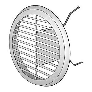 Helios Lüftungsgitter LGR 100  60335 Metall, DN 100, weiß