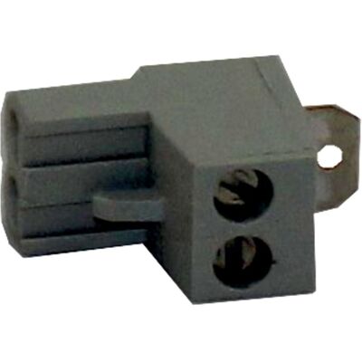 Wolf Gegenstecker grau 2-polig 2744615 mit Brücke, für KM-Modul Wolf Gegenstecker grau 2-polig 2744615 mit Brücke, für KM-Modul