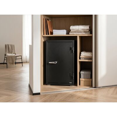 Vente-unique Tresor S2 mit Schlüssel aus Stahl in Schwarz - einbruch- und feuerhemmend - B44 x T43,5 x H69 cm - 56,5 L - MIRILO Vente-unique Tresor S2 mit Schlüssel aus Stahl in Schwarz - einbruch- und feuerhemmend - B44 x T43,5 x H69 cm - 56,5 L - MIRILO