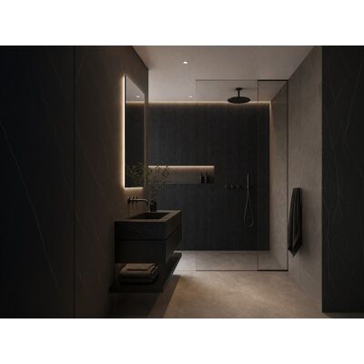 Vente-unique Wandplatte - Gestreifter Effekt - 8er-Set - 5,76 m² - L 60 x H 120 cm - Schwarz - SAMOVA Vente-unique Wandplatte - Gestreifter Effekt - 8er-Set - 5,76 m² - L 60 x H 120 cm - Schwarz - SAMOVA