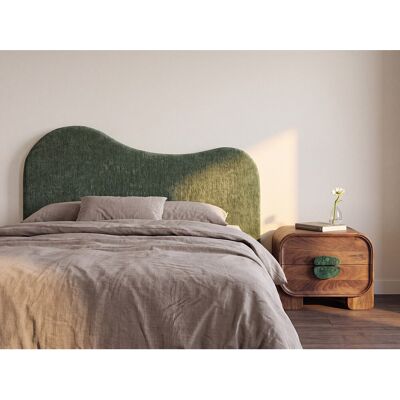 Vente-unique Bettkopfteil – 180 cm – Strukturierter Stoff – Tannengrün – VORIOTA Vente-unique Bettkopfteil – 180 cm – Strukturierter Stoff – Tannengrün – VORIOTA