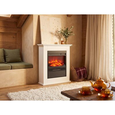Vente-unique Elektrokamin mit Sims zum Aufstellen - L 61,1 x T 25 x H 76,6 cm - Weiß - ETORI Vente-unique Elektrokamin mit Sims zum Aufstellen - L 61,1 x T 25 x H 76,6 cm - Weiß - ETORI