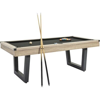Vente-unique Multifunktionstisch - Billard & Tischtennis - 213,4 x 111,8 x 78,5 cm - Holzfarben hell & Schwarz - MELIAN Vente-unique Multifunktionstisch - Billard & Tischtennis - 213,4 x 111,8 x 78,5 cm - Holzfarben hell & Schwarz - MELIAN