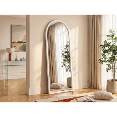 Vente-unique Großer bogenförmiger Spiegel - Paulownia-Holz - 65 x 170 cm - Weiß - SHANGI Vente-unique Großer bogenförmiger Spiegel - Paulownia-Holz - 65 x 170 cm - Weiß - SHANGI