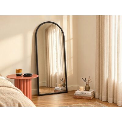 Vente-unique Großer Spiegel in Bogenform aus Paulowniaholz – B 80 x H 180 cm – Schwarz – EZAREL Vente-unique Großer Spiegel in Bogenform aus Paulowniaholz – B 80 x H 180 cm – Schwarz – EZAREL
