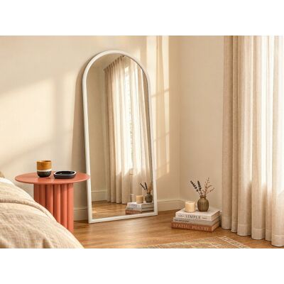 Vente-unique Großer Spiegel in Bogenform aus Paulowniaholz – B 80 x H 180 cm – Weiß – EZAREL Vente-unique Großer Spiegel in Bogenform aus Paulowniaholz – B 80 x H 180 cm – Weiß – EZAREL