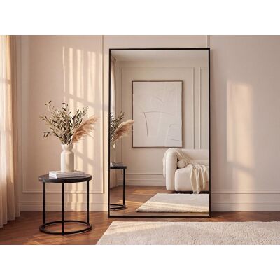 Vente-unique Großer rechteckiger Spiegel aus Aluminium L. 120 x H. 190 cm - Schwarz - MYRA Vente-unique Großer rechteckiger Spiegel aus Aluminium L. 120 x H. 190 cm - Schwarz - MYRA