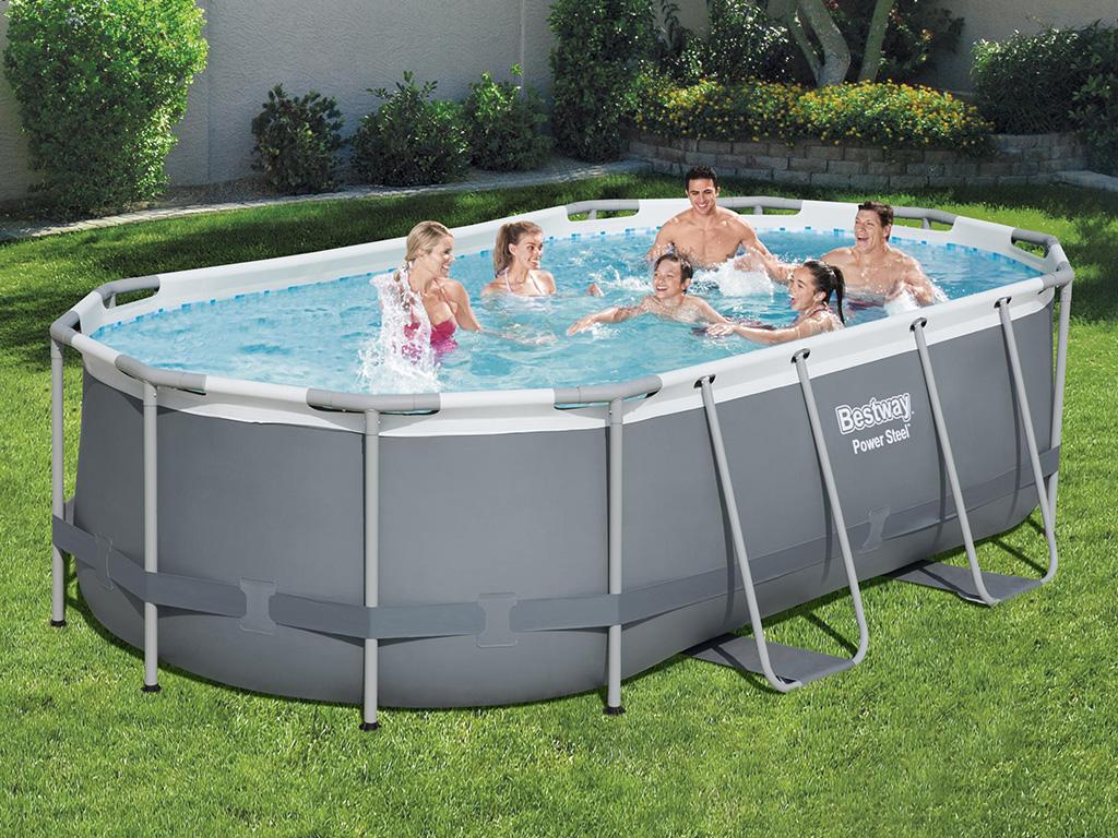 Bestway Aufstellpool Framepool achteckig TARAWA von BESTWAY - B427 x T250 x H100 cm